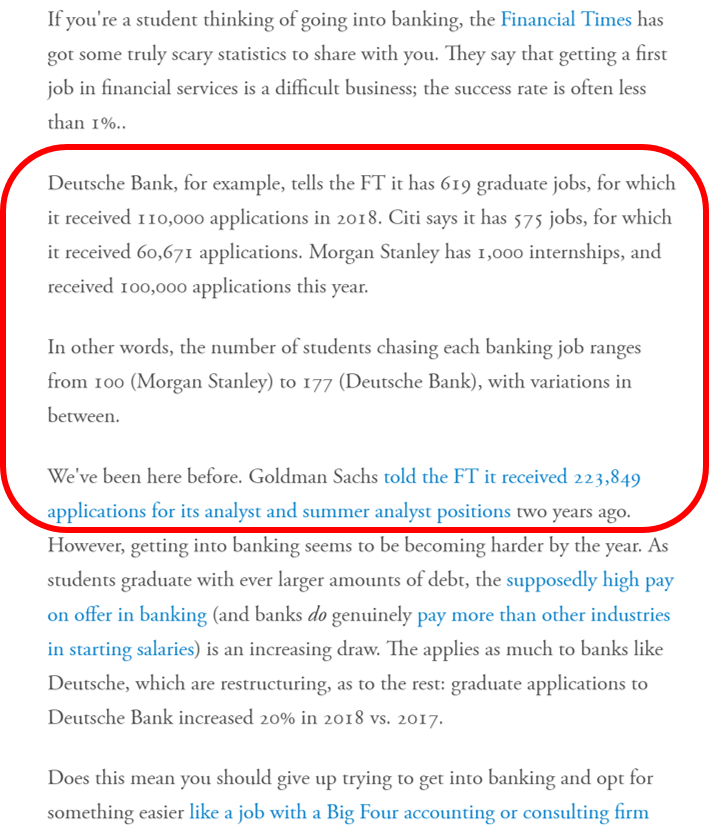 Investment Banking Acceptance Rate Wall Street Mastermind