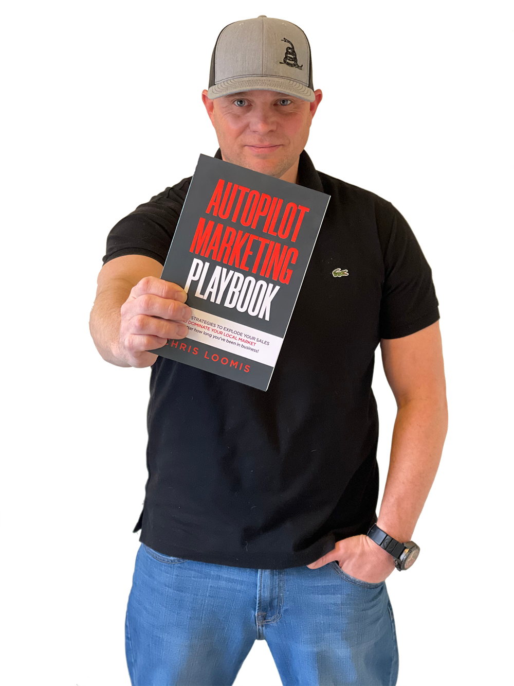 Chris with book Chris with book