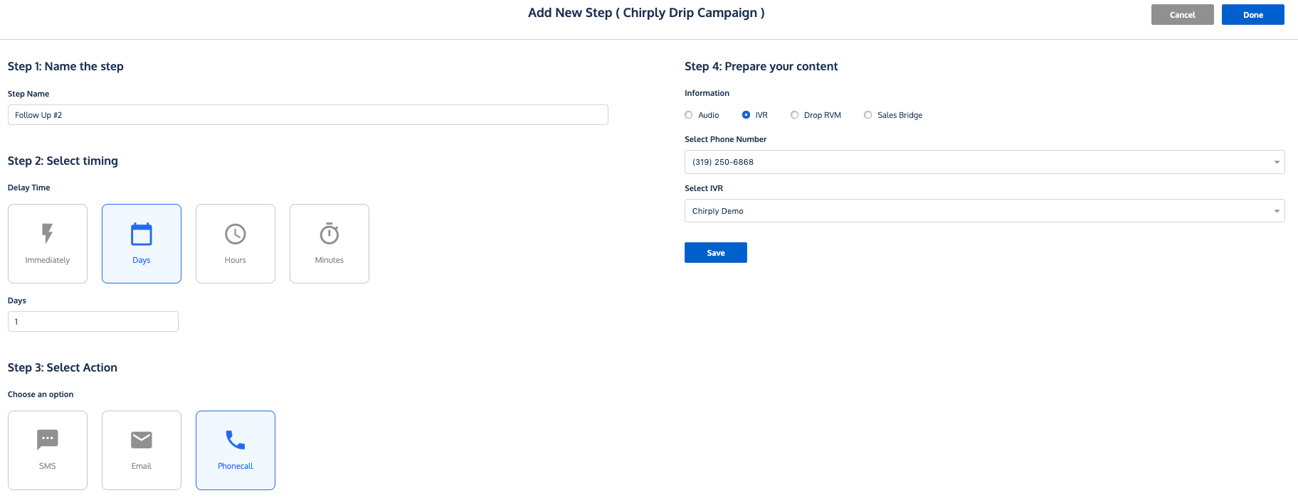 Campaign Step Campaign Step