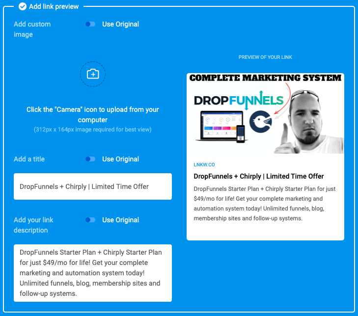 Customize A Link Preview Custom Link Preview